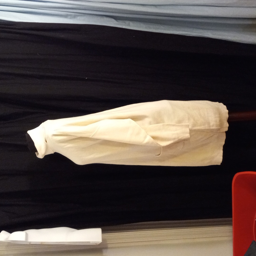 A Pea In The Pod 2 Maternity Cream TurtleNeck Long Sleeves Sweater Dress - Picture 8 of 10